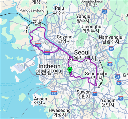 란도너스 퍼머넌트 PT-211 김포로 8자로 GPX 코스파일