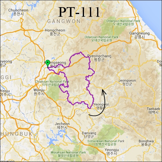 란도너스 퍼머넌트 PT-111 횡성 어드벤처 GPX 코스파일