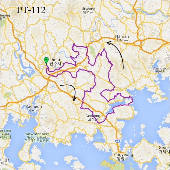 란도너스 퍼머넌트 PT-112 진주 어드벤처 GPX 코스파일
