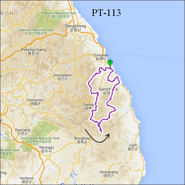 란도너스 퍼머넌트 PT-113 삼척 어드벤처 GPX 코스파일