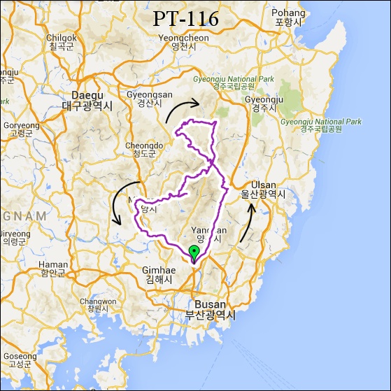 란도너스 퍼머넌트 PT-116 영남 알프스의 운문령 GPX 코스파일