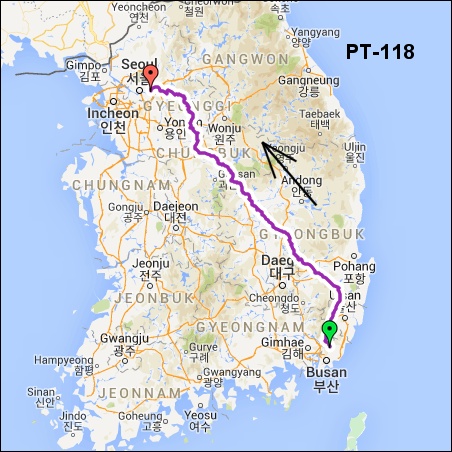 란도너스 퍼머넌트 PT-118 부산-서울 GPX 코스파일