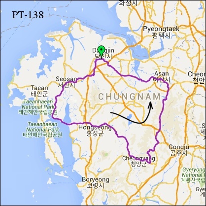 란도너스 퍼머넌트 PT-138 별이 빛나는 밤에 GPX 코스파일