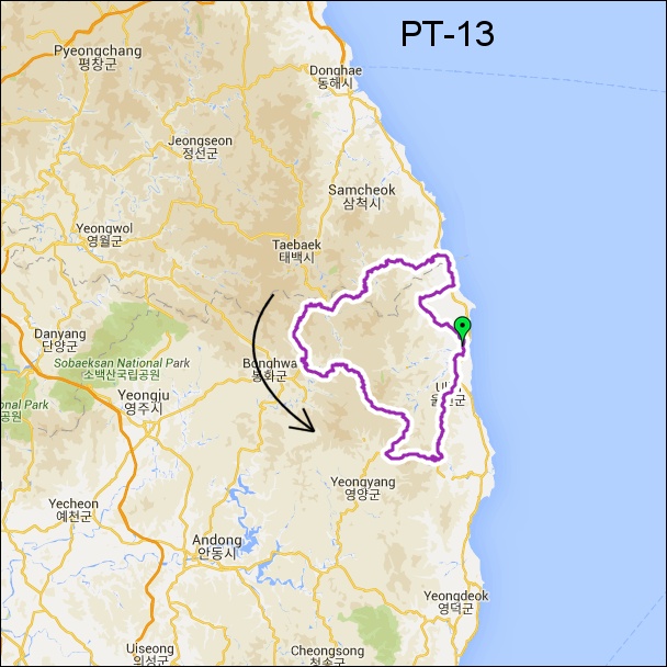 란도너스 퍼머넌트 PT-13 울진 어드벤처 GPX 코스파일