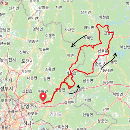 란도너스 퍼머넌트 PT-143 호명산 파로호 GPX 코스파일
