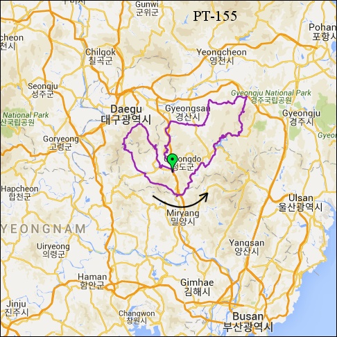 란도너스 퍼머넌트 PT-155 청도 벚꽃 라이딩 GPX 코스파일