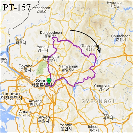 란도너스 퍼머넌트 PT-157 뚝섬 200K GPX 코스파일