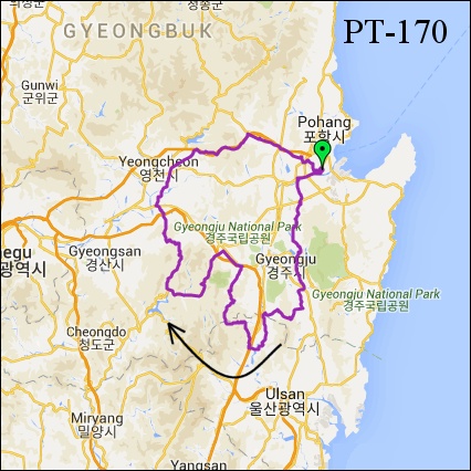 란도너스 퍼머넌트 PT-170 포항-200 GPX 코스파일
