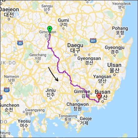 란도너스 퍼머넌트 PT-173 항구 도시에 도착 GPX 코스파일