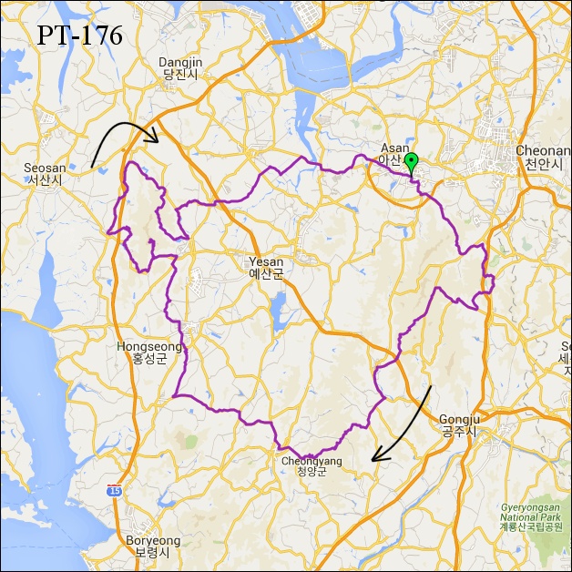 란도너스 퍼머넌트 PT-176 충남 어드벤처 GPX 코스파일