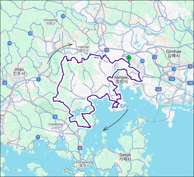 란도너스 퍼머넌트 PT-181 창원 어드벤처 GPX 코스파일