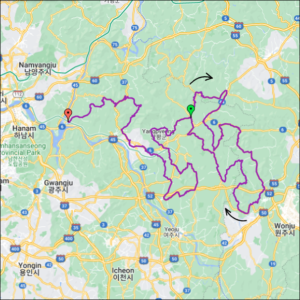 란도너스 퍼머넌트 PT-201 동부60고개 Part2 GPX 코스파일