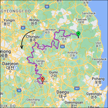 란도너스 퍼머넌트 PT-21 하늘 아래 첫 고개 GPX 코스파일