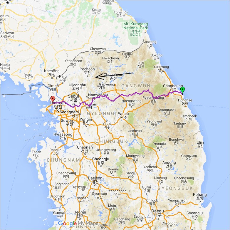 란도너스 퍼머넌트 PT-44 정동진-정서진 GPX 코스파일