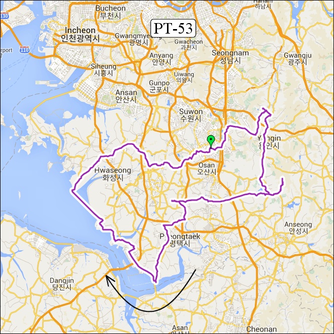 란도너스 퍼머넌트 PT-53 동탄-평택호&궁평항 GPX 코스파일