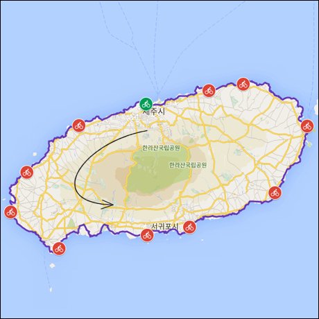 란도너스 퍼머넌트 PT-57 제주 둘레길 GPX 코스파일