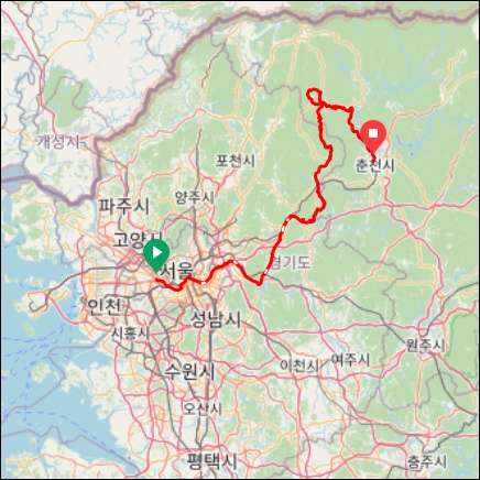 란도너스 퍼머넌트 PT-60 경춘선 GPX 코스파일