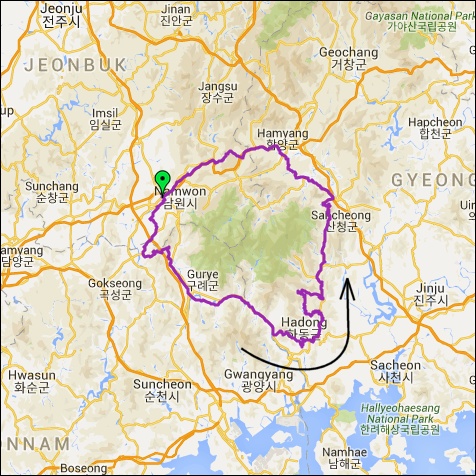 란도너스 퍼머넌트 PT-79 지리산 어드벤처 GPX 코스파일