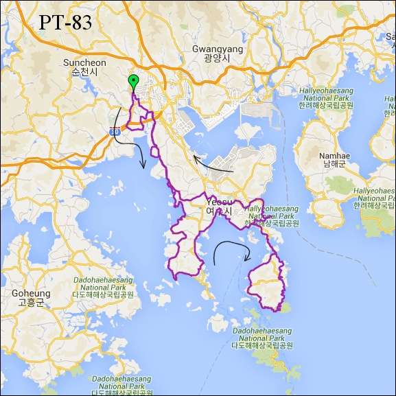 란도너스 퍼머넌트 PT-83 여수 밤바다 GPX 코스파일