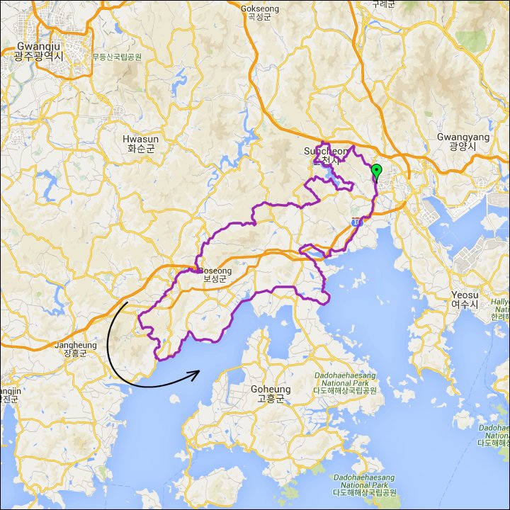 란도너스 퍼머넌트 PT-88 순천 어드벤처 GPX 코스파일