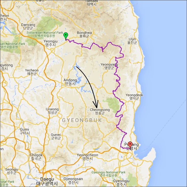 란도너스 퍼머넌트 PT-94 낙동정맥 어드벤처 / Nakdong Mountain Adventure GPX 코스파일
